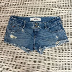 Y2K Hollister Ultra Low Rise Denim Micro Mini Short Distressed